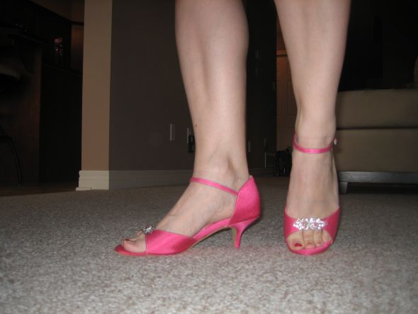 Pink Shoe Brides** Let Me See Your Shoes!! :  wedding shoes pink IMG 5909