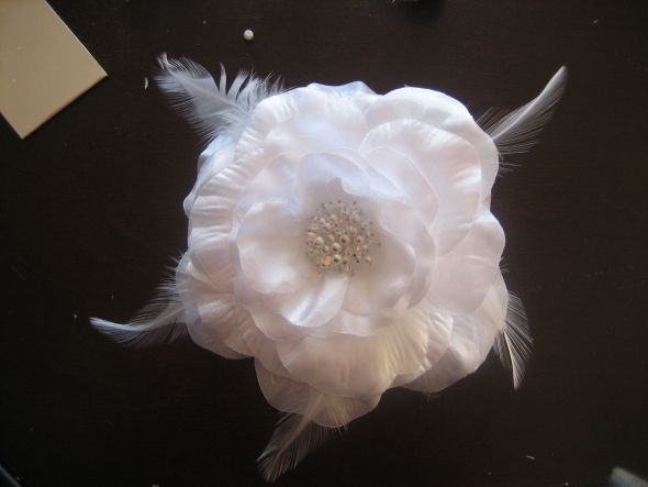 DIY Hair Flower - to feather or not to feather? :  wedding IMG 6161
