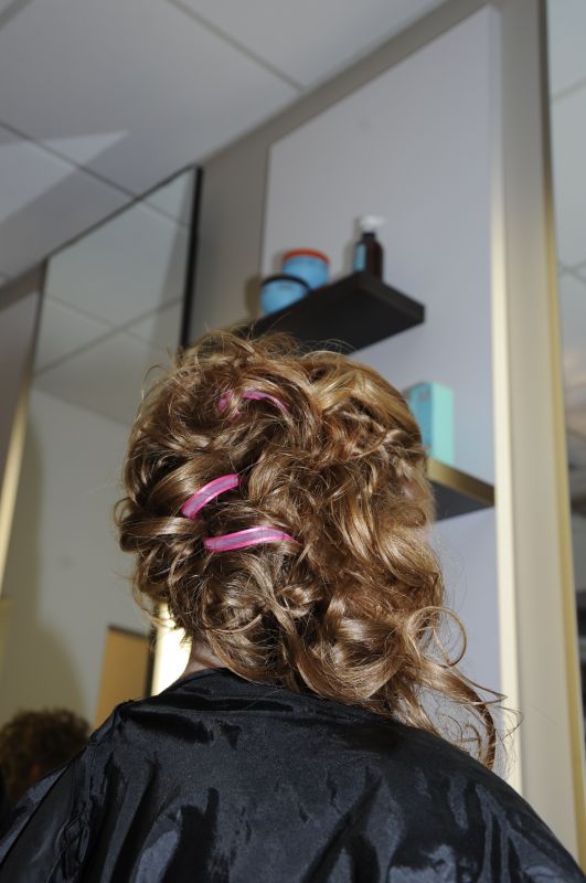 My Rainy Wedding Day Recaps - Part 1 - Getting Ready :  wedding hair dress garter Kens Hair