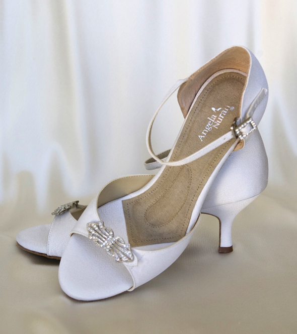 turquoise wedding shoes with lower heel