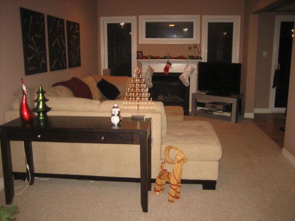 How do you decorate your home for the holidays? :  wedding Xmas Living Room
