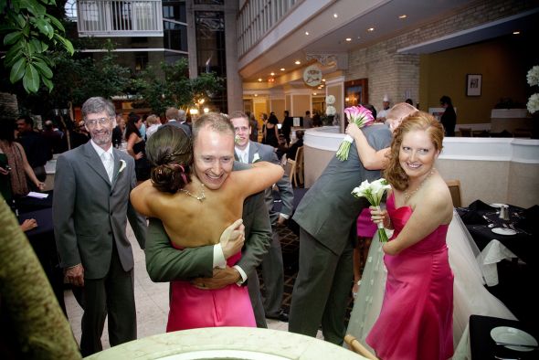 My Rainy Wedding Day Recaps - Part 4 - Wedding Party Pictures :  wedding photographer wedding party After Hugs