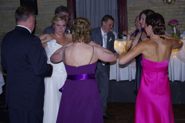 My Rainy Wedding Day Recaps - Part 5 - It's Time to Party :  wedding first dance father daughter dance 1 mother son dance cake cutting garter toss Chicken Dance