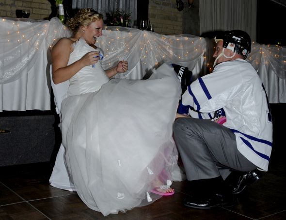 My Rainy Wedding Day Recaps - Part 5 - It's Time to Party :  wedding first dance father daughter dance 1 mother son dance cake cutting garter toss Garter Toss 2