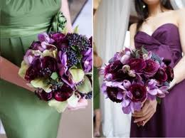 flowers for eggplant/champagne color scheme : wedding Images