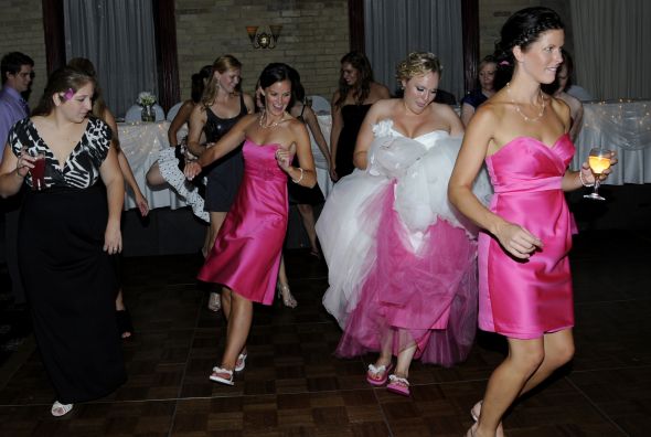 My Rainy Wedding Day Recaps - Part 5 - It's Time to Party :  wedding first dance father daughter dance 1 mother son dance cake cutting garter toss Line Dance