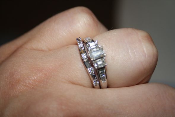 Show me your mismatched e-ring and band!! :  wedding mismatched rings IMG 0488