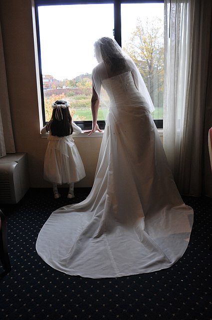 Pro Pics - bride/flower girl photos :  wedding Window