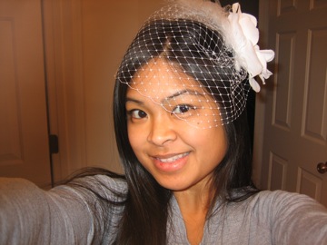 DIY birdcage veil & hair fascinator :  wedding diy birdcage hair fascinator flower tutorial  3