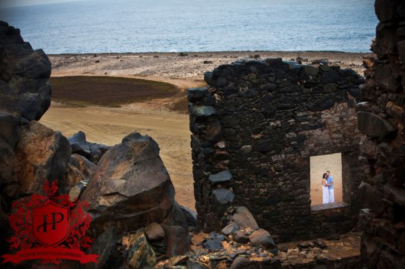 Trash the dress pics are in!! :  wedding Aruba Beach Wedding Photographer Photography Destination Filipino Bushiribana Gold Smelter Ruins Window To The Sea
