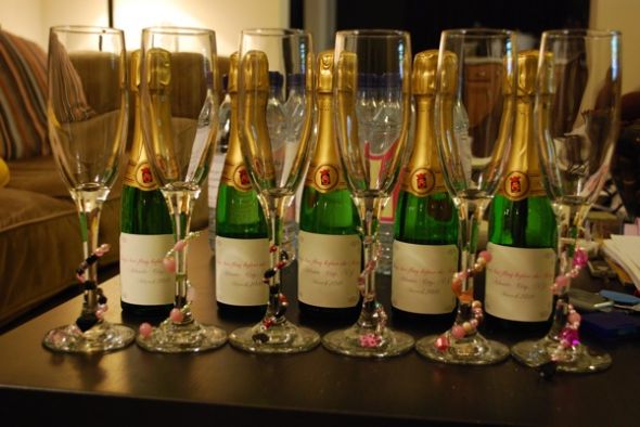 Goodies for my Bachelorette Party (picture heavy-sorry) :  wedding bachlorette goodie bags wine charms water bottle labels DSC 0021