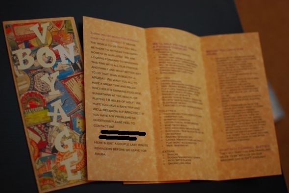 Just finished our guest brochures :  wedding brochures destination Bvblackname