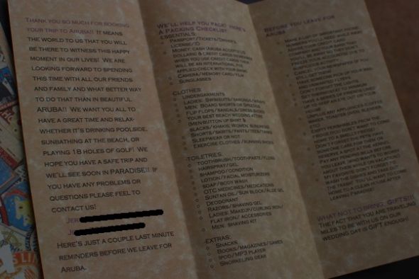 Just finished our guest brochures :  wedding brochures destination Bvinside