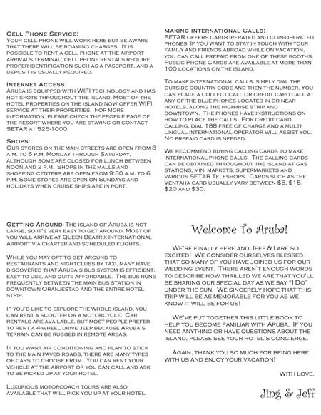 OOT welcome book :  wedding oot bags welcome book destination wedding Paradise1