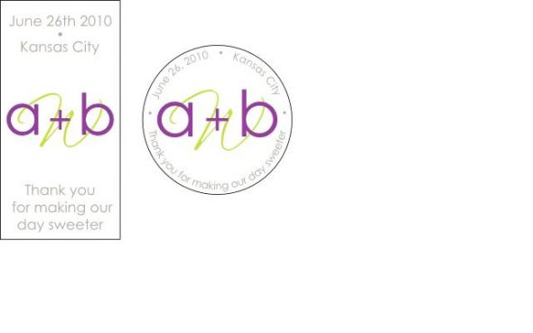 Which label do you like? :  wedding Candy Favor Bag Labels