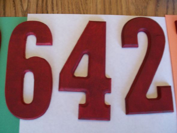 Wooden Table Numbers :  wedding diy table numbers 100 0824