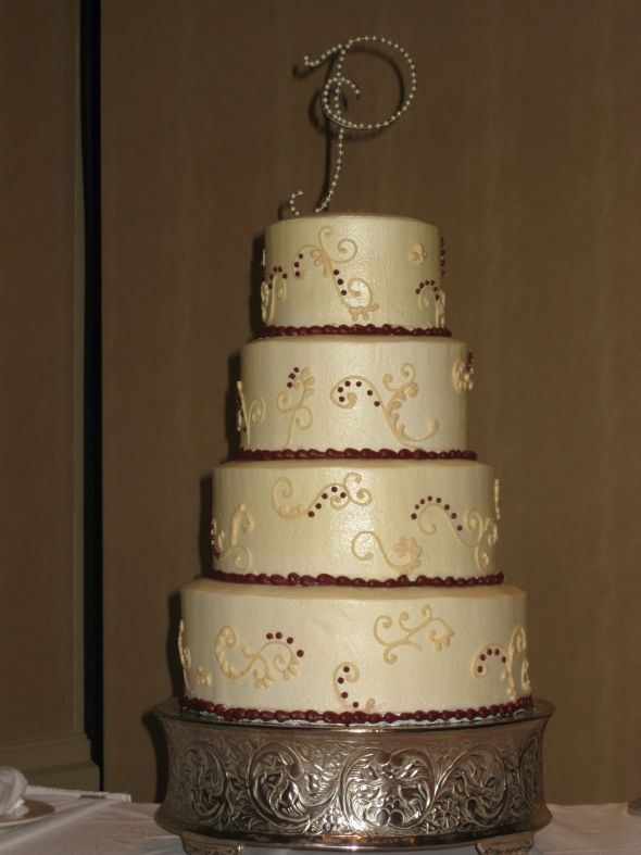 Cake Inspiration vs. execution :  wedding cake inspiration June 2010 036