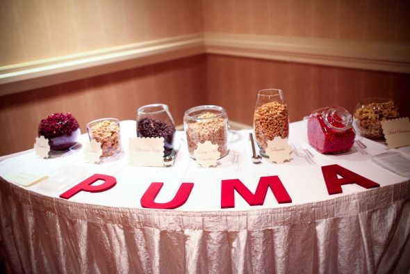 Share your edible favors here! :  wedding Trail Mix Table
