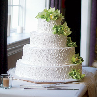 Please Post a Picture of Your Wedding Cake : wedding wedding cake Cake Scrollwork