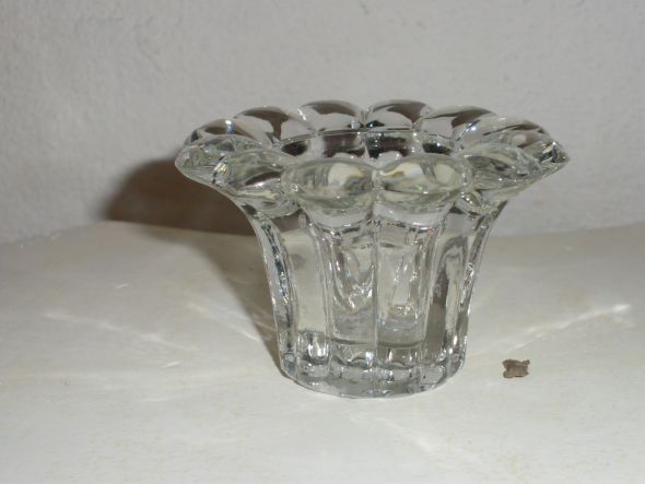 Taper Candle Holders :  wedding candles pink holders sticks taper glass crystal diy reception IMGP0208