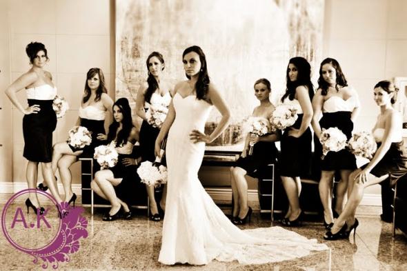 WEDDING PARTY Bridesmaids Our Black and Ivory Bridesmaid Dresses