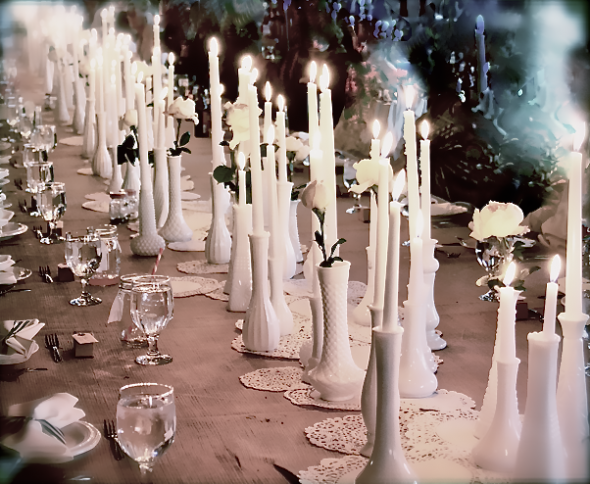 Vintage Doilies & Milk Glass Bud Vases :  wedding Screen Shot 2011 04 06 At 4.00.43 PM 2 2 2