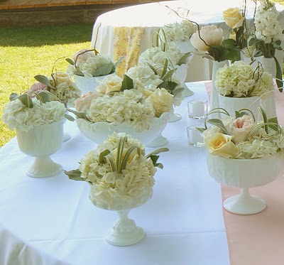 Xlarge Milkglass Bowls Vases wedding Cake Stands 