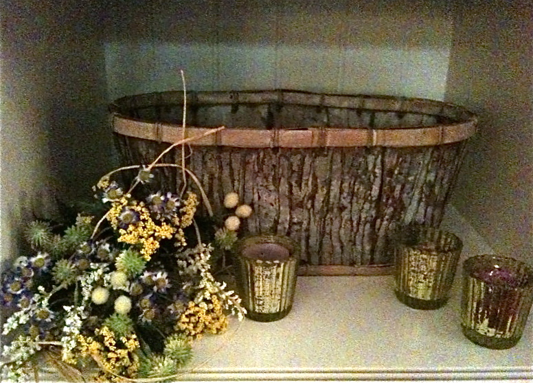 Rustic Birch Basket ((Program or Cardholder)) & Mercury Glass Votives : wedding Securedownload 10