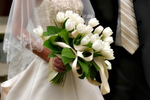Ivory Dress and White Flowers?? : wedding Hand Tied Bridal Bouquets 6