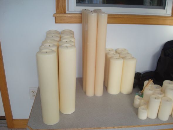 Large Pillar candles : wedding Candles 1