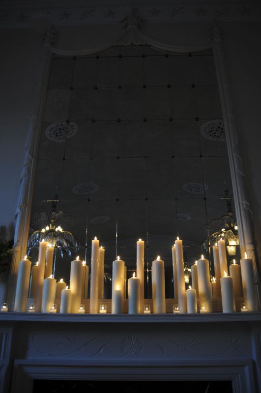 Large Pillar candles : wedding Pillar Candles Lit