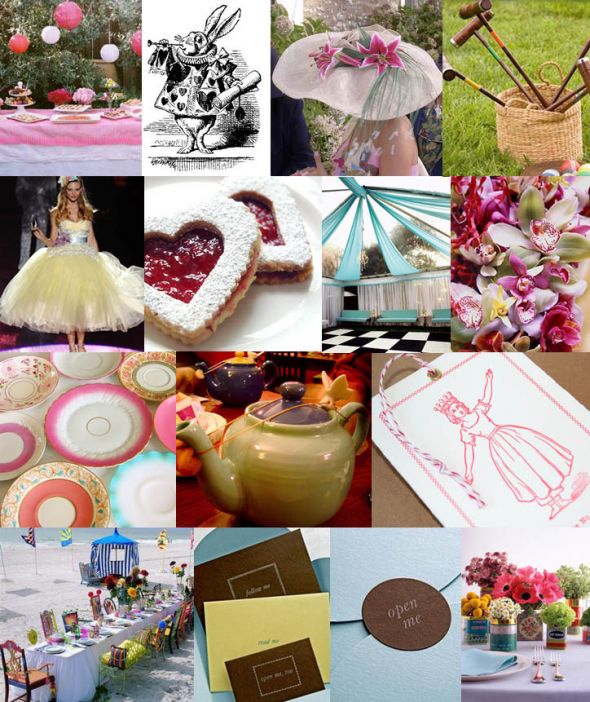 Vintage Alice in Wonderland idea help! :  wedding alice in wonderland theme vintage Inspiration Board 16