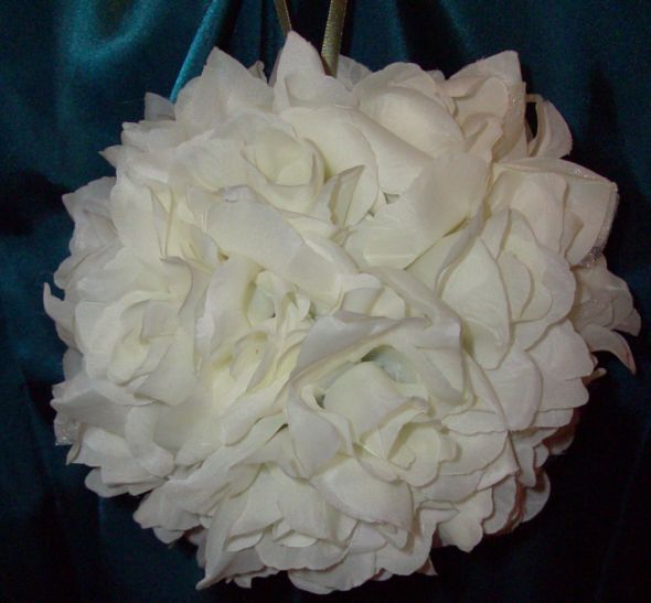 Ivory rose pomanders for centerpieces wedding ivory rose pomanders 
