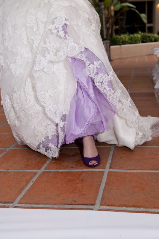 Purple Dyed Crinoline - Size 10 - $30 :  wedding NateBrianneWedding 20100605 0382