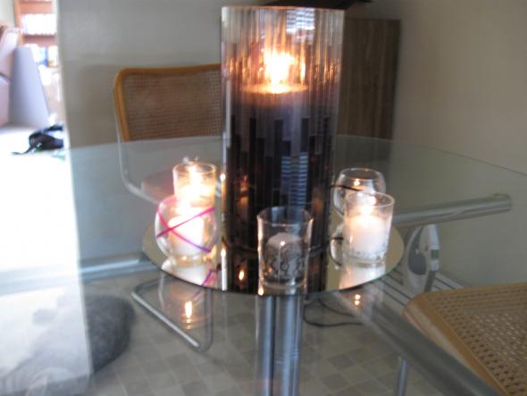 All candle centerpiece - linens question :  wedding Centerpiece1