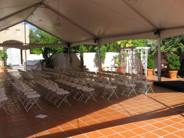 Aisle Decorations? :  wedding palm terrace ceremony space Ceremony Space