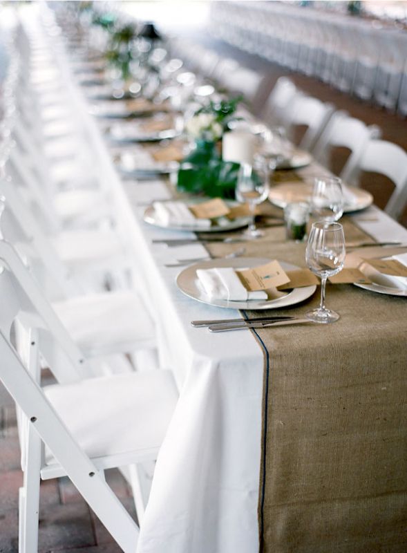 BURLAP!! :  wedding diy budget DIY Table Runners
