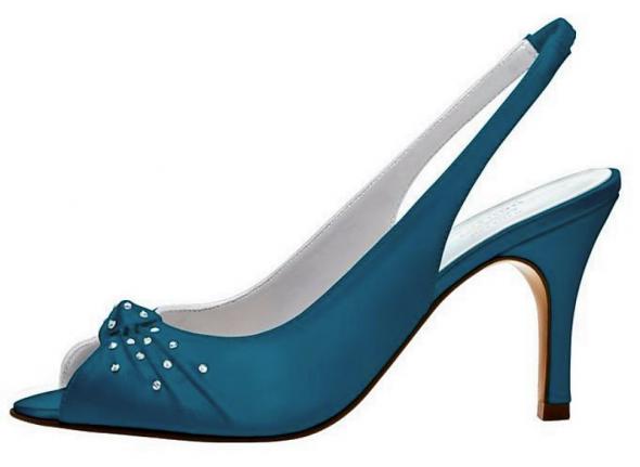 wedding teal turquoise peep toe Shoes posted by Jess1054 2 years ago