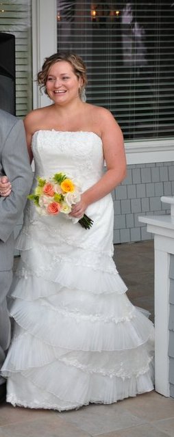 Post your tiered lace dress! :  wedding tiered lace tiered lace ruffles tiered ruffle Aisle
