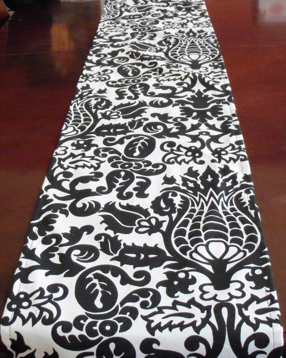 Wanted Black and White Damask