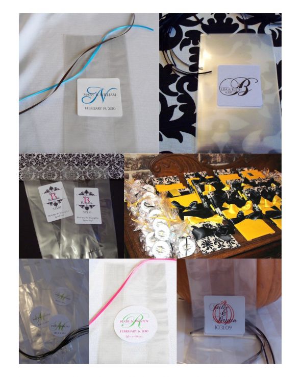 Personalized Monogram Candy Buffet Bags wedding candy buffet candy bags 