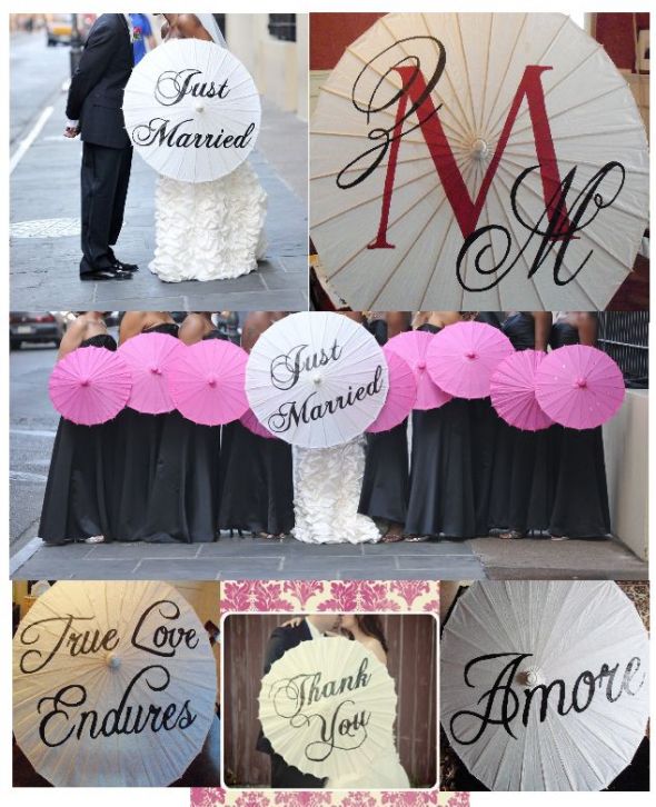 Personalized MonogramThank YouJust Married Parasols wedding wedding 