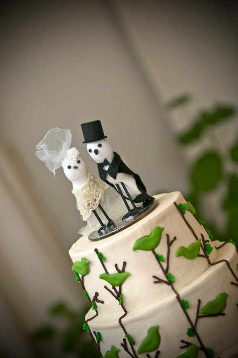 Show Me Your Cake Toppers!! :  wedding cake topper Kristas Bird Photo