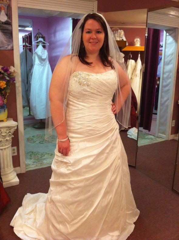 Size 10, 11, 12, or better!! Can I see you in your wedding gown? :  wedding Front