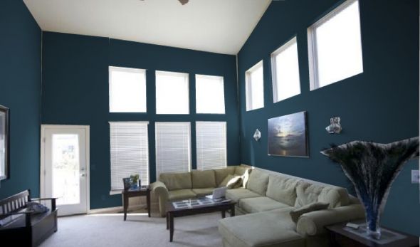 Paint colors! :  wedding Great Room Fairmont Penthouse Mosaic Blue
