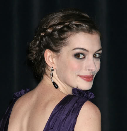 Has anyone done a braided updo? :  wedding 137796.Anne Hathaway Braided Updo