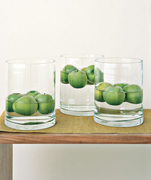 Centerpieces- No candle or Flowers :  wedding center piece diy frame flower bud vase tin tea Green Apple 300