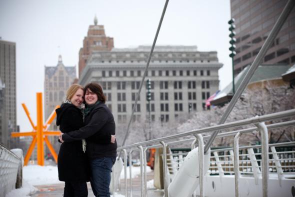 Milwaukee Landmarks Engagement Pictures