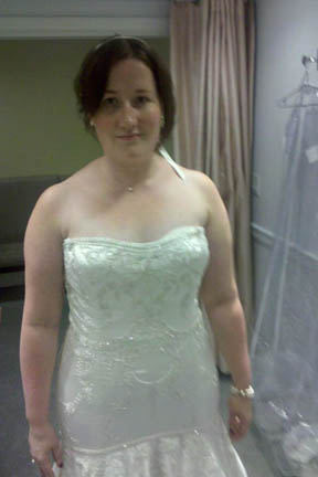 First dress fitting! :  wedding dress lazaro fitting 22