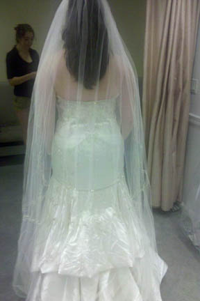First dress fitting! :  wedding dress lazaro fitting 4